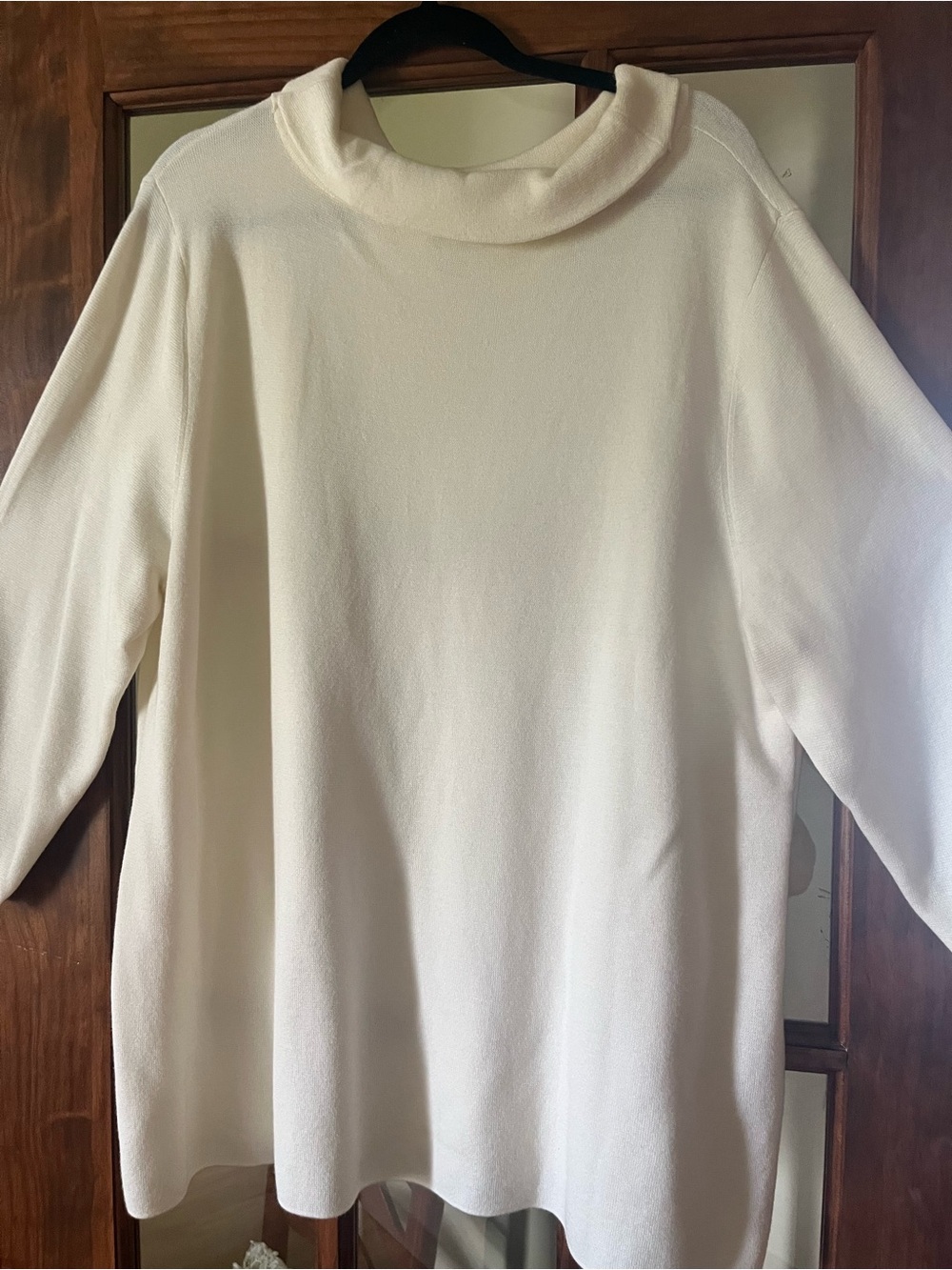 Talbots Cream Cowl Neck Long-Sleeve Sweater